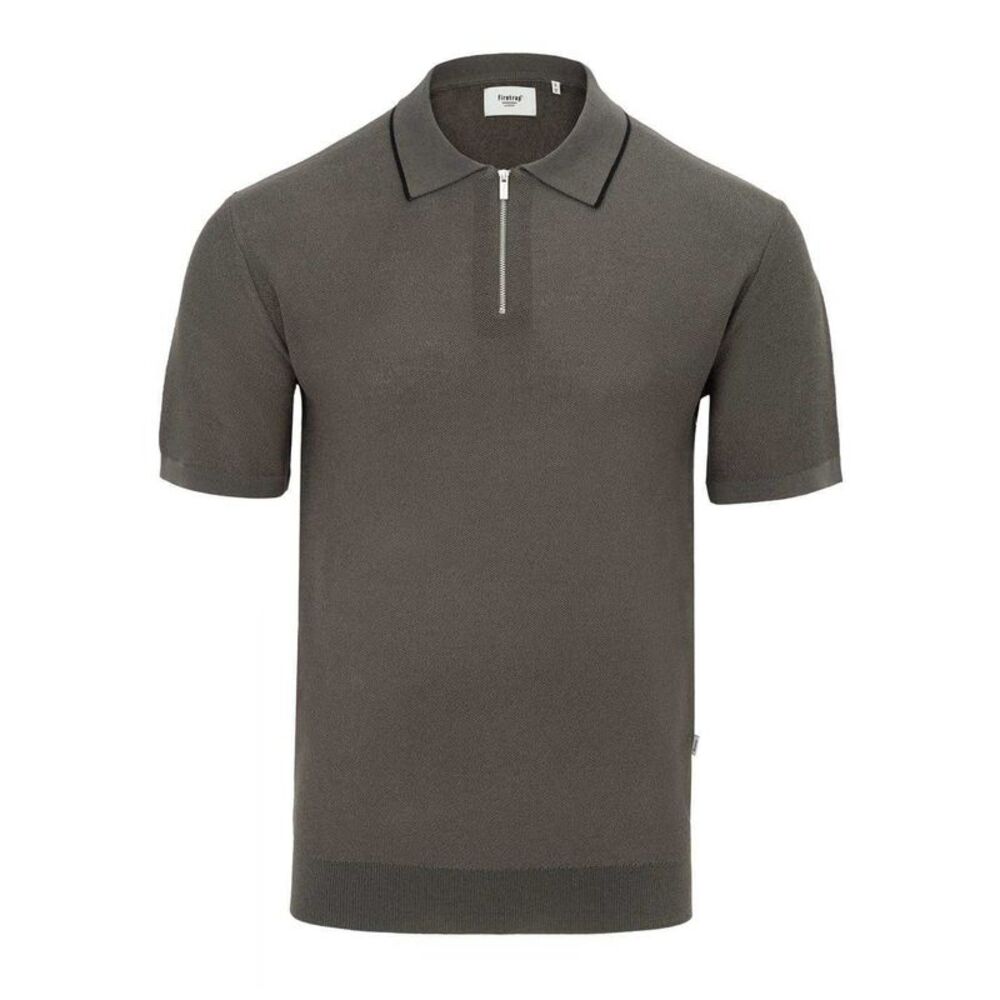 Firetrap Mens Knitted Regular Short-Sleeved Polo Shirt / Green